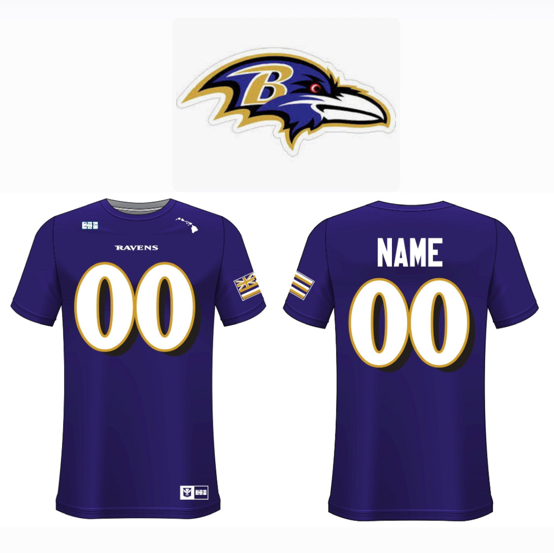 NFL DRIFIT JERSEY- Ravens – Lucky Live HI Clothing