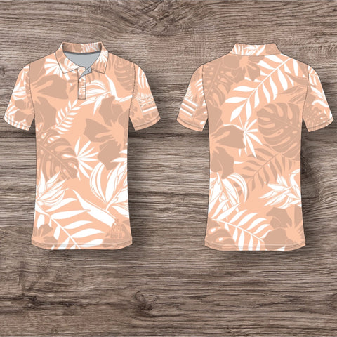 New Hibiscus Drifit Polo- Salmon