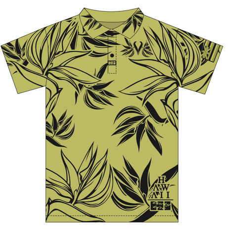 LLHI “PARADISE” Drifit Aloha Shirt Olive