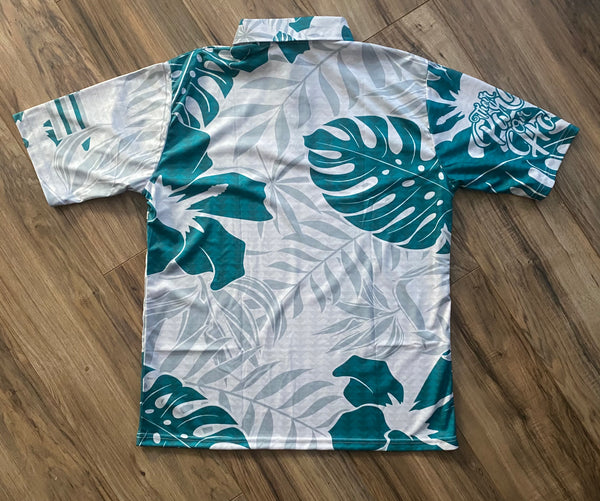 LLHI DRIFIT ALOHA SHIRT- PUEO WHITE/OCEAN MINT